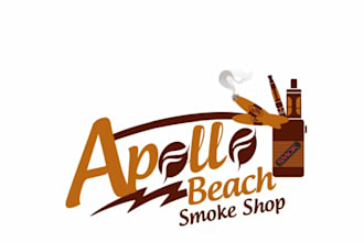 make a fantastic  smoke shop logo for your band and branding materials