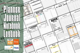 design custom planner, journal, tracker, logbook