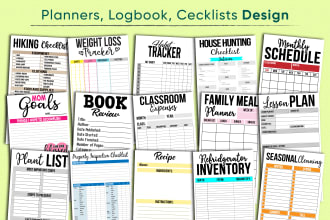 create ready to publish KDP and etsy journal planner package