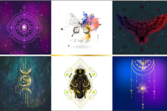 do unique sacred geometry, spiritual, mystical logo design