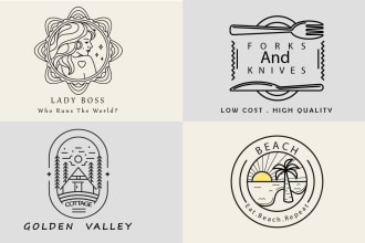 design 80s retro, vintage, minimal and aesthetic logo