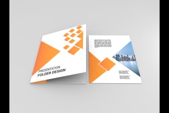 do corporate presentation folder design for business