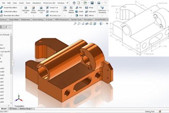do 3d model product designs and 2d cad drawing on solidworks