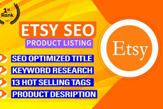 do an etsy SEO listing with title tags for promotion and sales