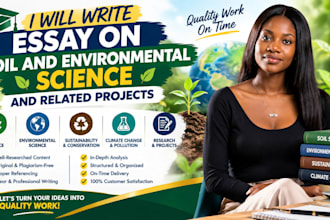 write essay on soil and environmental science and related projects