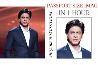 do passport size or visa photo from any photo urgently