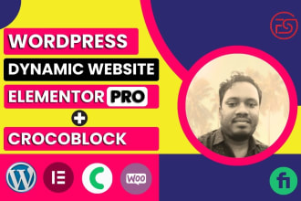 create dynamic wordpress website with crocoblock and elementor pro