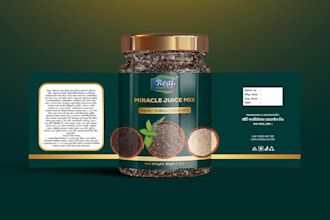 design ghee label,honey label,dates label,chia seeds and dry fruits label