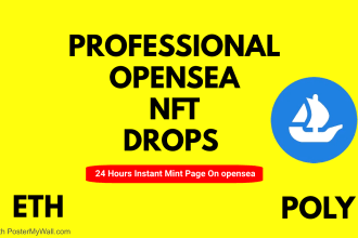 create any blockchain nft website and mint page drops on opensea