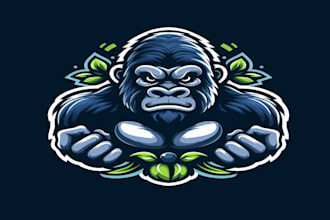 do gorila mascot logo design for your business page