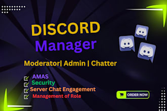 be your discord community manager