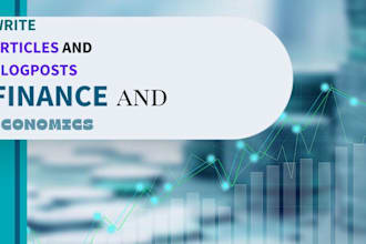 write articles and blogs on finance and economics