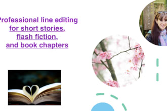 edit and proofread your short story, flash fiction, or book chapter