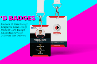 do custom id badges, business cards student id cards, company cards