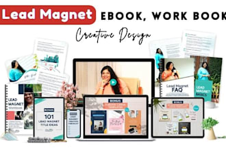 design unique PDF lead magnet, ebook, workbook, pdf document