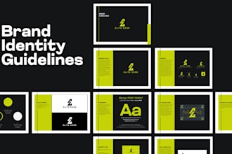 design modern brand guidelines or brand book with logo design