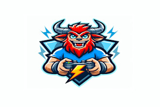 do gaming carton mascot logo design for your company