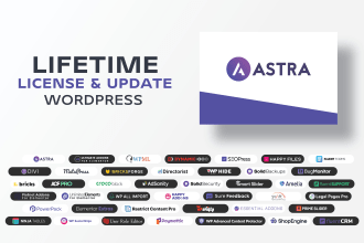 install astra pro theme and plugin with lifetime license and update