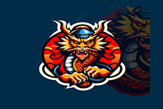 do assien dragon mascot logo design for your company