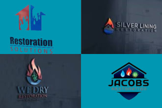 make well design of water restoration logo