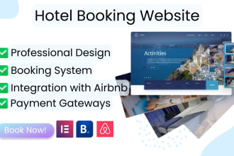 create a hotel booking website with online booking system