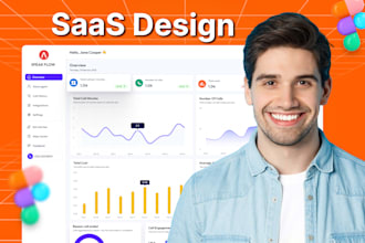 design modern saas UI UX, dashboard design, web app design in figma