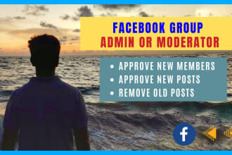 be your facebook group admin or moderator