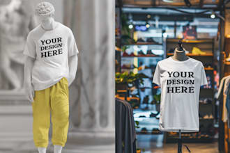 create you mannequin or marble statue t shirt mockups