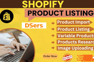 do shopify product listing and image upload with variant