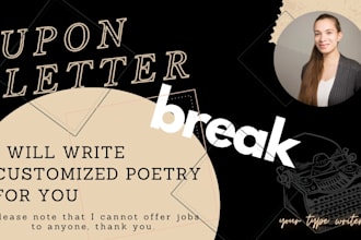 write customized poetry for you in english or german