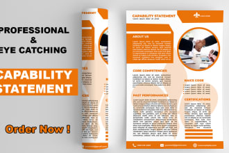 federal government contract capability statement design