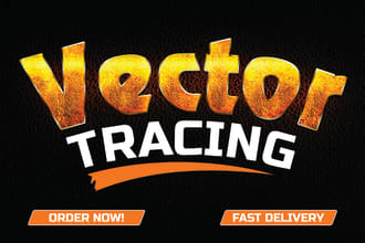 do vector tracing, raster to vector, redraw logo, convert to vector quickly