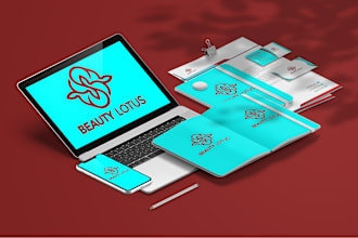 create a visual branding kit package including a unique logo