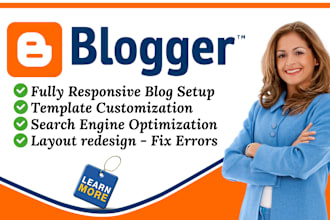create blogspot website on blogger with niche related theme