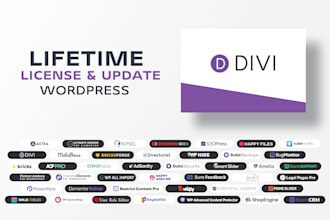 install divi theme and plugin with lifetime license and update