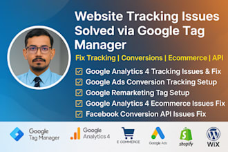 fix and setup google tag manager issues ga4, gads, fb pixel