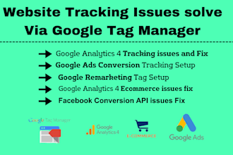 fix and setup google tag manager issues ga4, gads, fb pixel