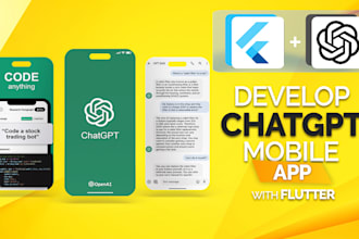 develop your mobile application using chat gpt and flutter