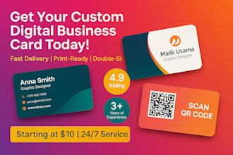 design digital business card and visiting card