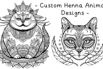 draw a custom mandala style animal design for you