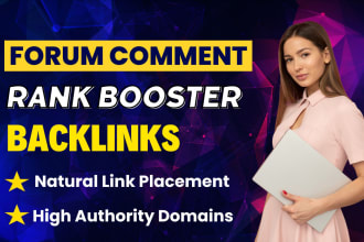 build high quality contextual forum comment posting seo backlink for top ranking