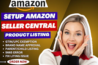 update set up amazon seller central and product listing, fix listing variations