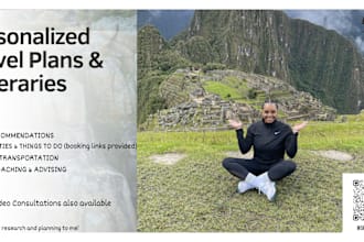 research and plan a personalized travel itinerary for you