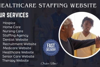 design medical healthcare website recruitment, job board staffing agency website