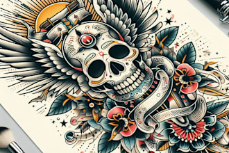 draw custom tattoo design in any style