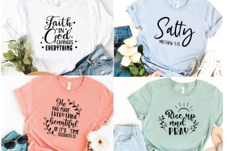 do custom typography christian t shirt and graphic design