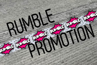 do organic rumble channel, rumble video promotion