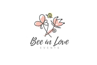 design awesome bee love events logo