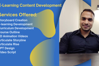 create online courses, storyboarding, and elearning development