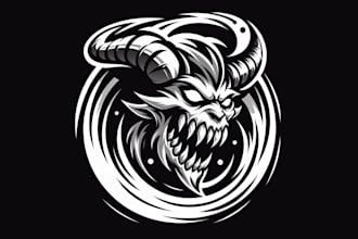design outstanding demon monster avatar logo for you with express deliver